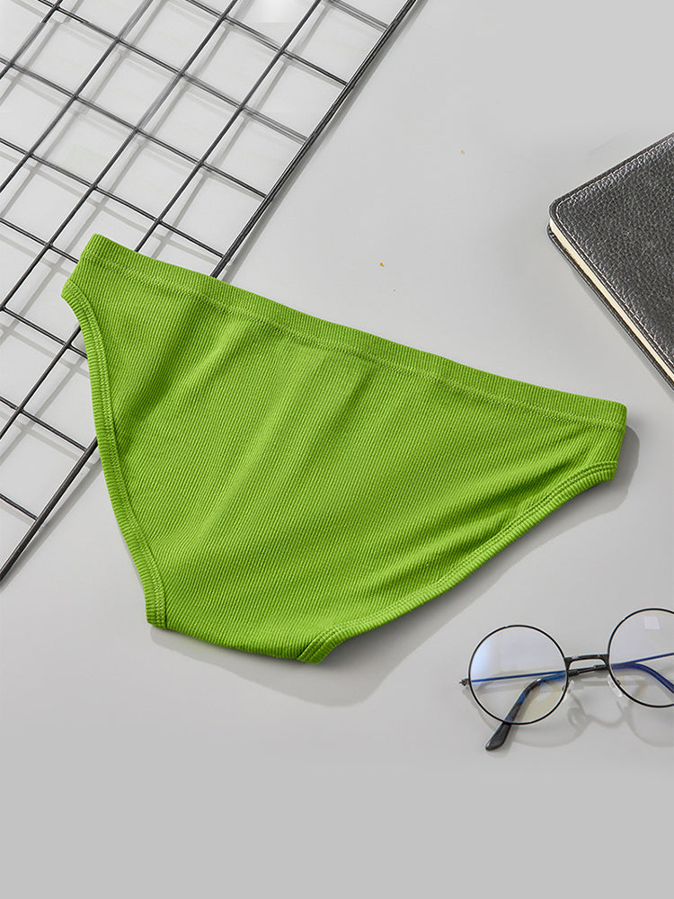 2 Pack Men's Solid Color Low Rise Sweat-Absorbent Large U-Shaped Small Pocket Briefs | dmunderwear detail image 10