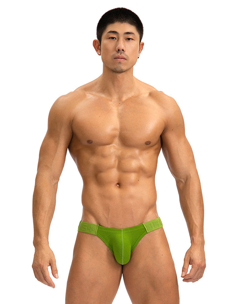 2 Pack Men's Solid Color Low Rise Sweat-Absorbent Large U-Shaped Small Pocket Briefs | dmunderwear detail image 20