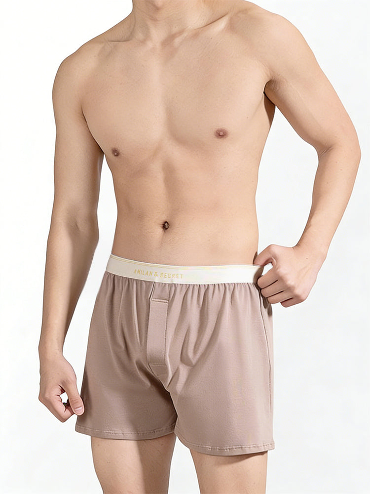 2 Pack Men's Solid Color Seamless Comfort Mid-Rise Home Shorts | dmunderwear detail image 13