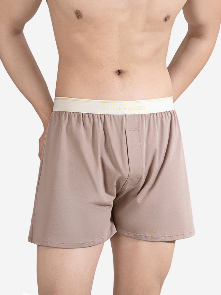 2 Pack Men's Solid Color Seamless Comfort Mid-Rise Home Shorts | dmunderwear detail image 15