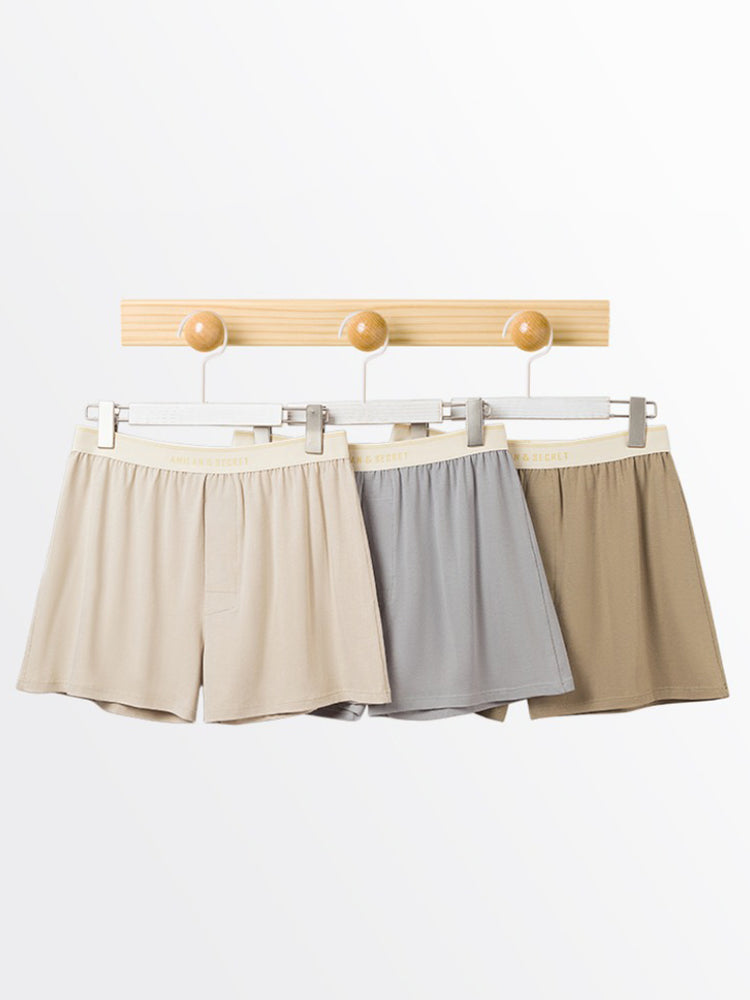2 Pack Men's Solid Color Seamless Comfort Mid-Rise Home Shorts | dmunderwear detail image 17