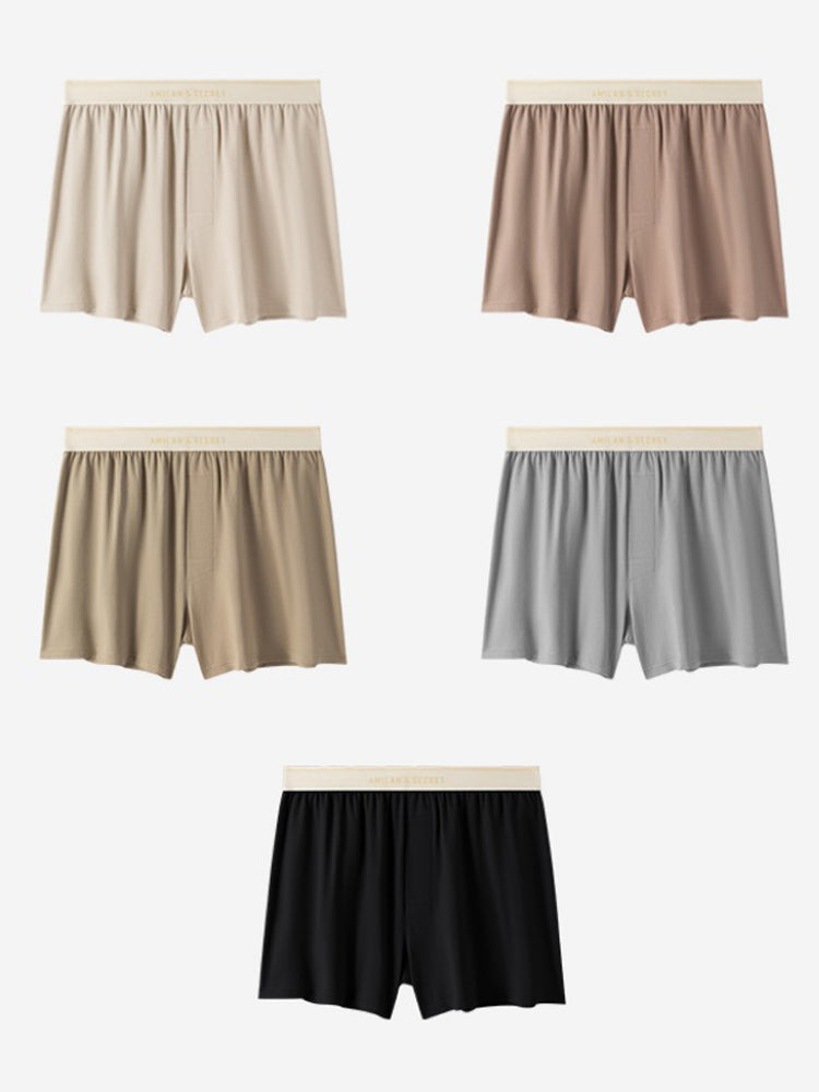 2 Pack Men's Solid Color Seamless Comfort Mid-Rise Home Shorts | dmunderwear detail image 19