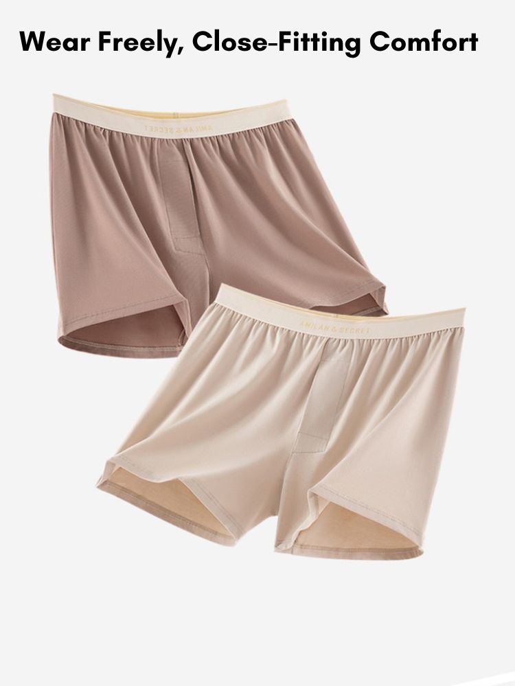 2 Pack Men's Solid Color Seamless Comfort Mid-Rise Home Shorts | dmunderwear detail image 3