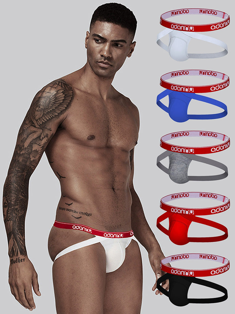 2 Pack Men's Seamless Comfort Stretch Fabric Cooling Touch Breathable Jockstrap | dmunderwear
