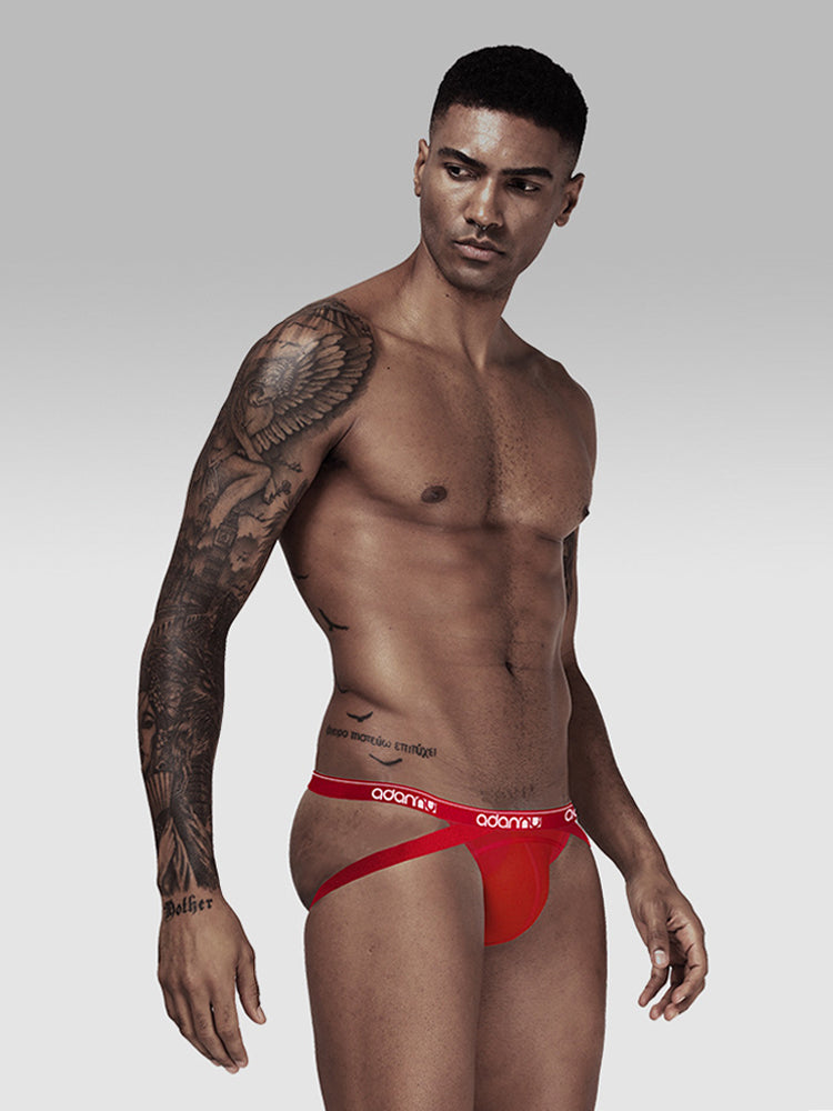 2 Pack Men's Seamless Comfort Stretch Fabric Cooling Touch Breathable Jockstrap | dmunderwear detail image 4
