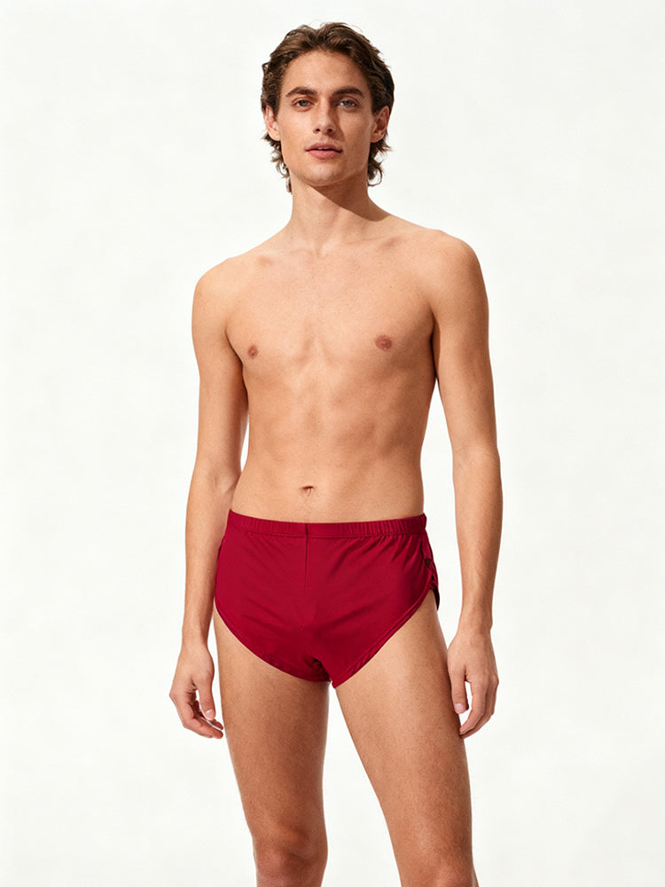 2 Pack Men's Solid Color Second-Skin Soft-Touch Quick-Dry Boxer Shorts | dmunderwear
