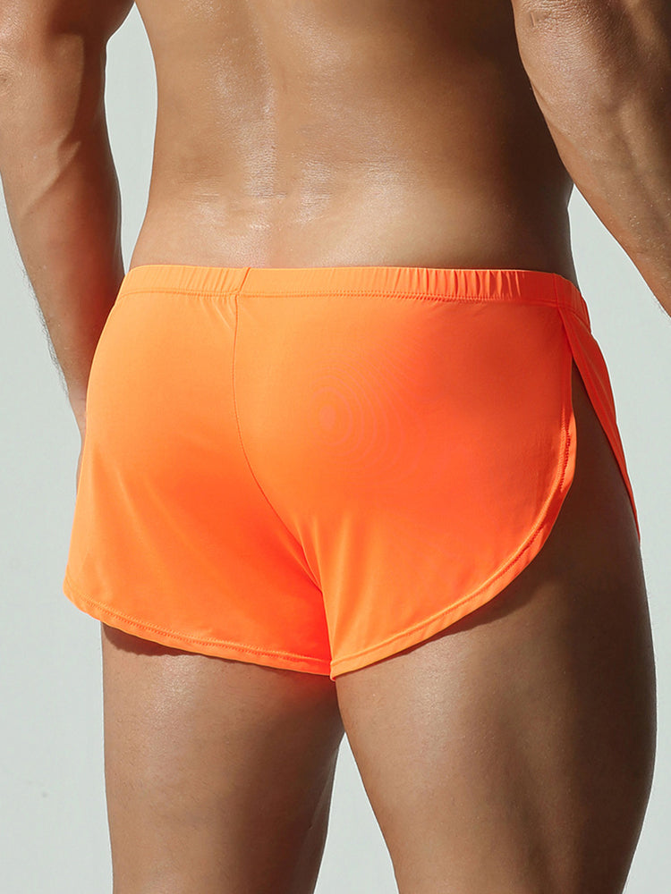 2 Pack Men's Solid Color Second-Skin Soft-Touch Quick-Dry Boxer Shorts | dmunderwear detail image 20