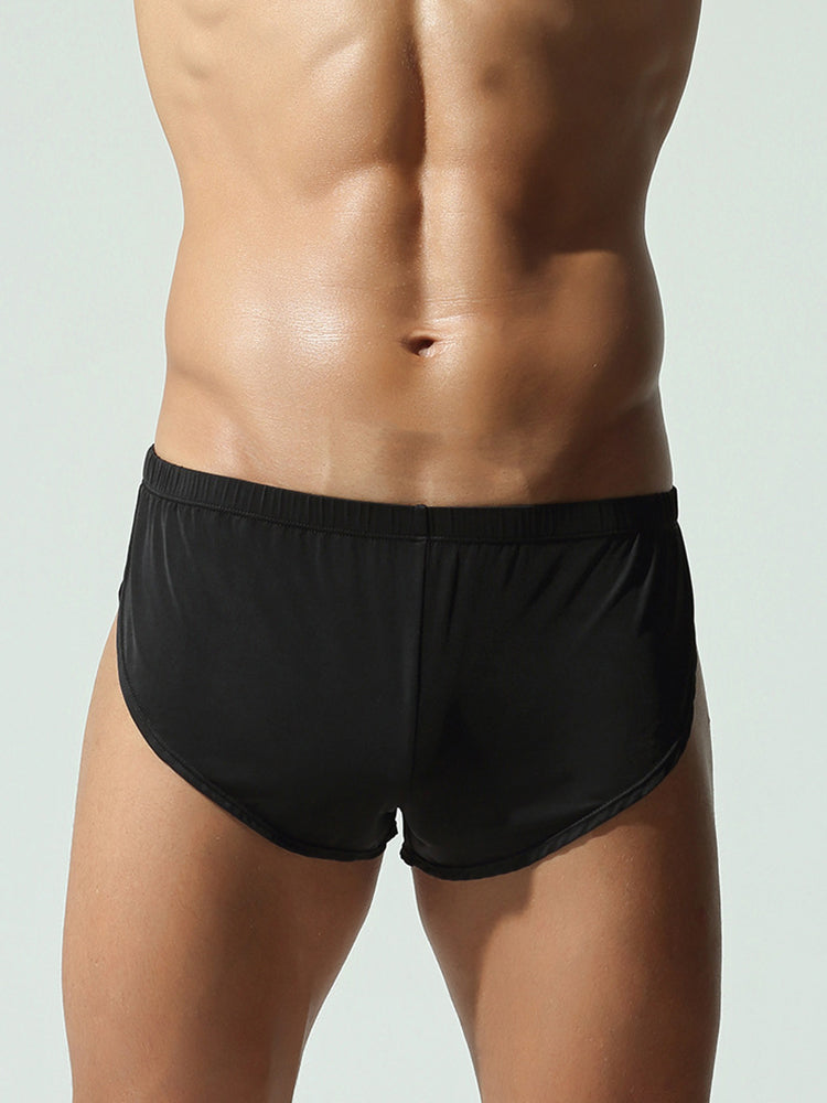2 Pack Men's Solid Color Second-Skin Soft-Touch Quick-Dry Boxer Shorts | dmunderwear detail image 9