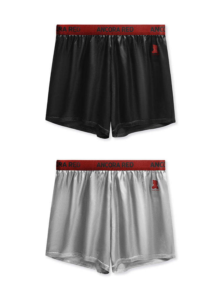 2 Pack Men's Solid Lounge Casual Boxers | dmunderwear detail image 15
