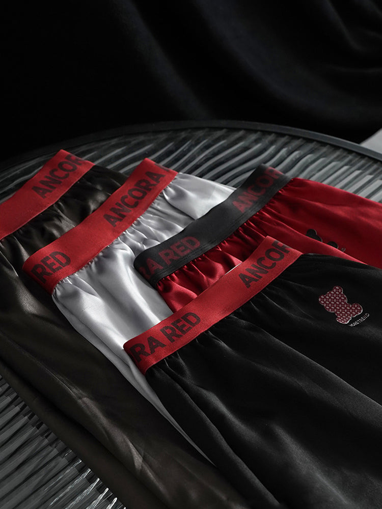2 Pack Men's Solid Lounge Casual Boxers | dmunderwear detail image 3
