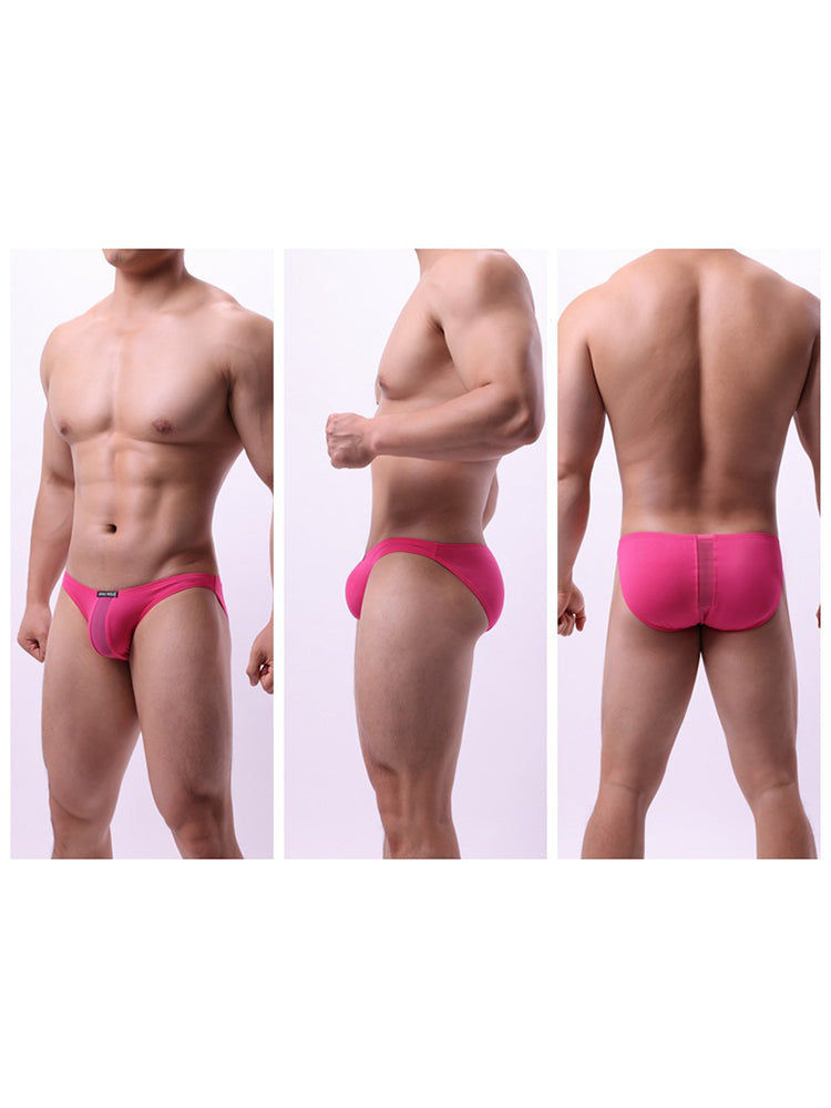 2 Pack Men's Solid Sexy Low-Rise Briefs | dmunderwear detail image 10