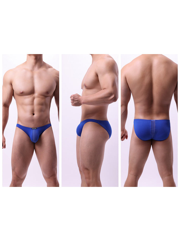 2 Pack Men's Solid Sexy Low-Rise Briefs | dmunderwear detail image 11