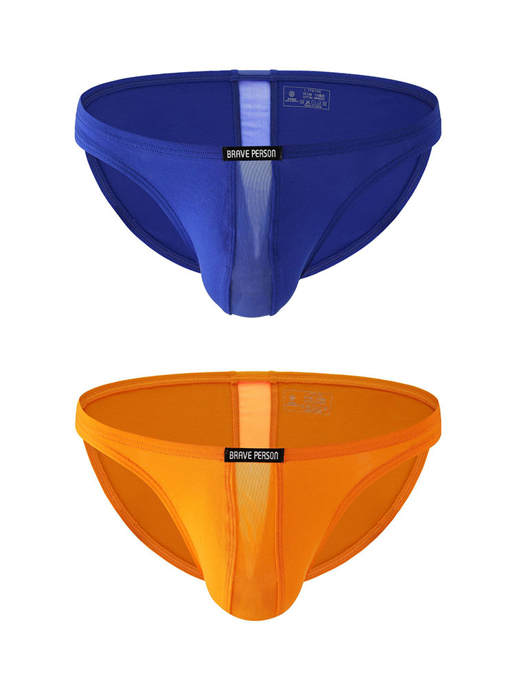 2 Pack Men's Solid Sexy Low-Rise Briefs | dmunderwear detail image 12