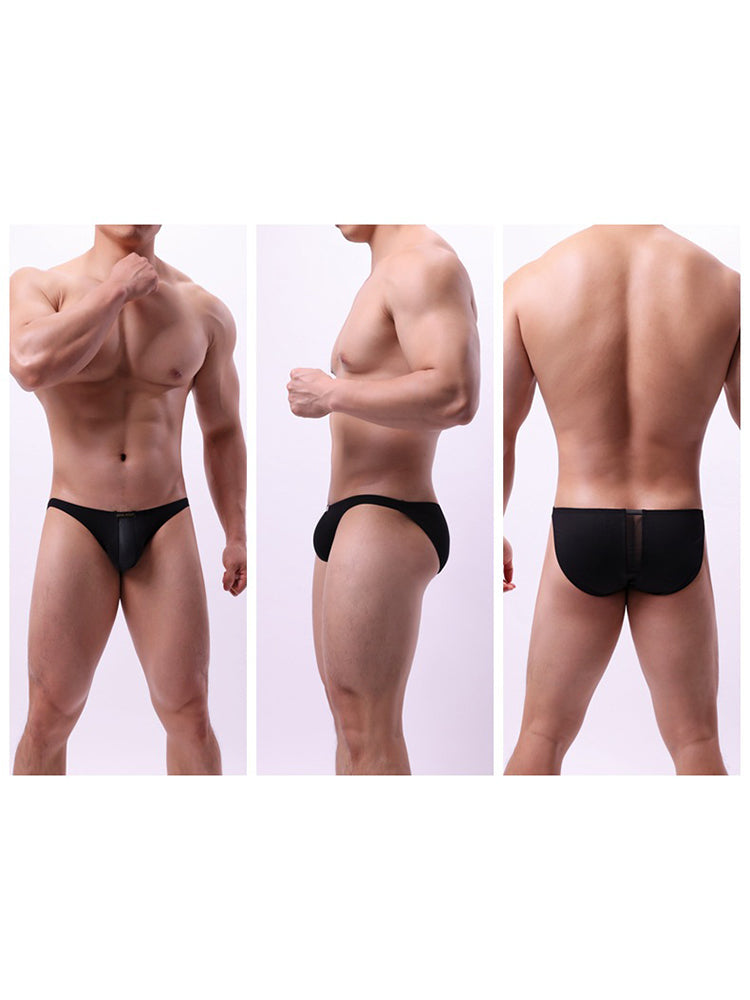 2 Pack Men's Solid Sexy Low-Rise Briefs | dmunderwear detail image 13