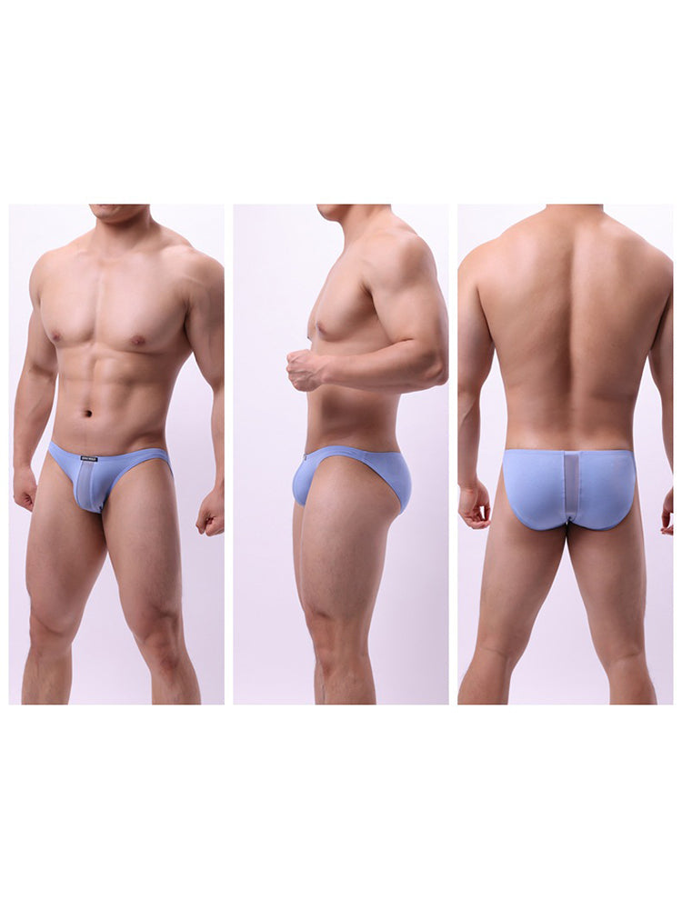 2 Pack Men's Solid Sexy Low-Rise Briefs | dmunderwear detail image 14