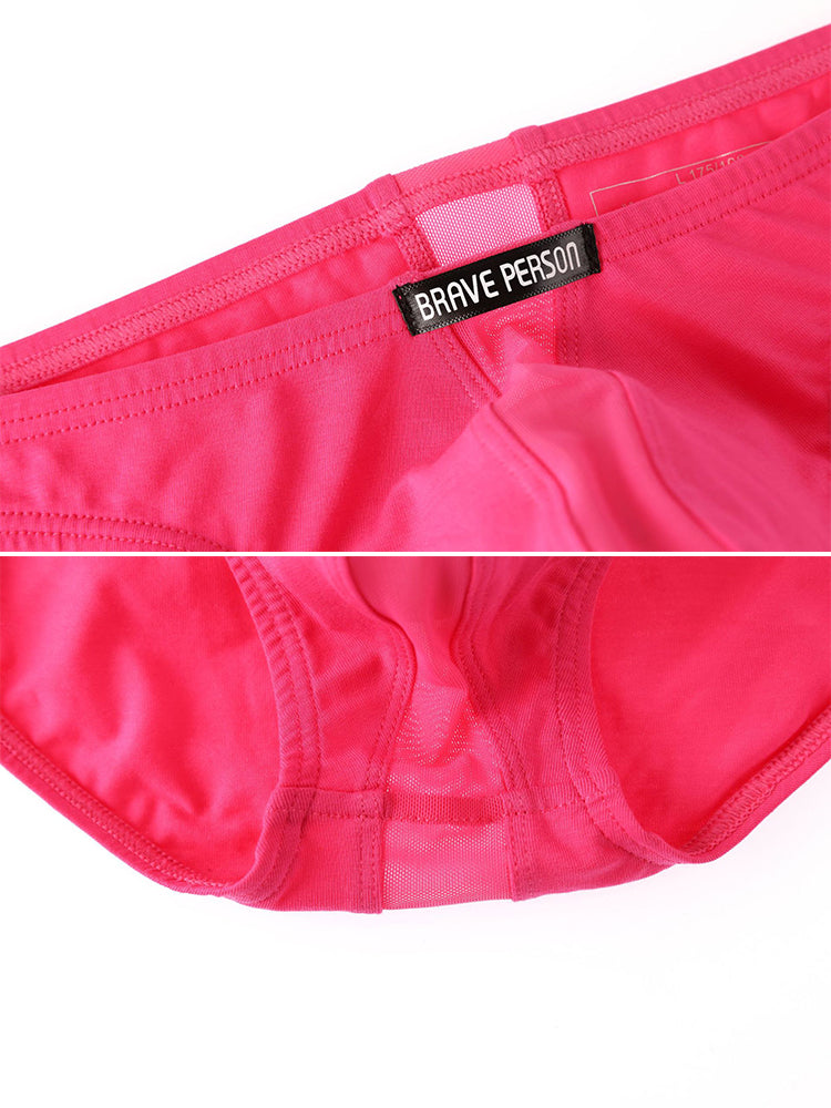 2 Pack Men's Solid Sexy Low-Rise Briefs | dmunderwear detail image 19