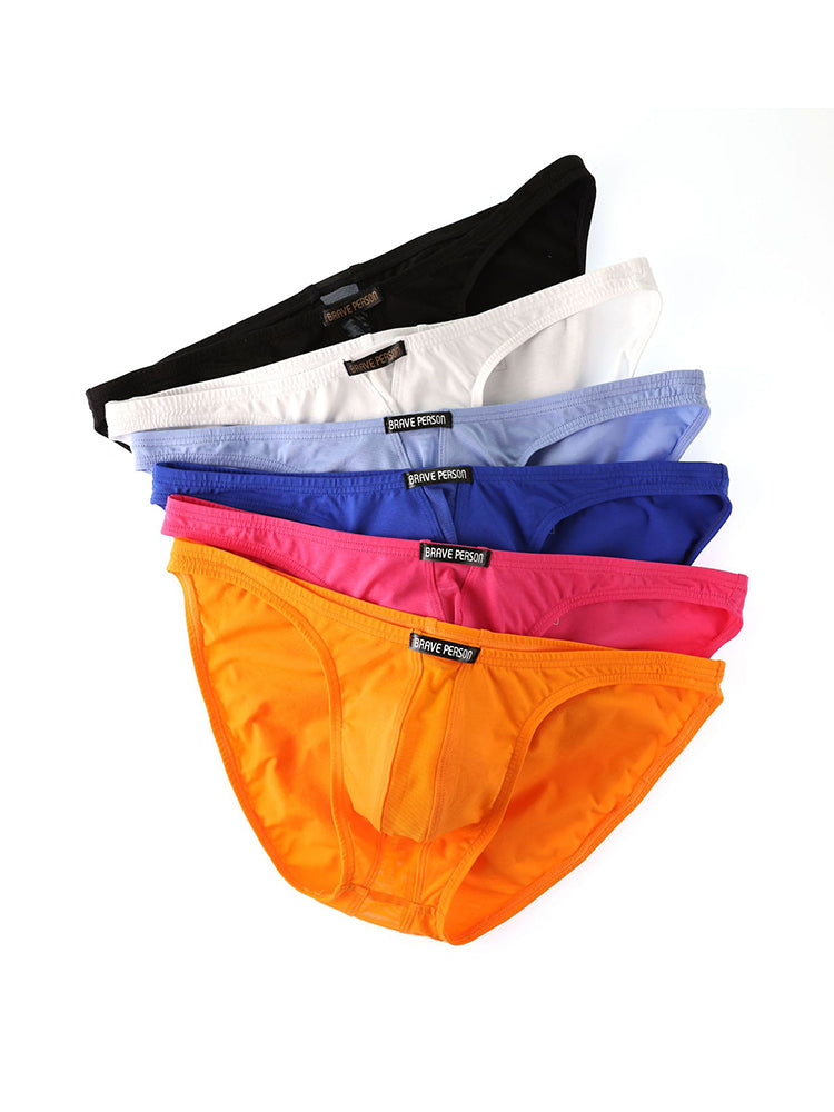 2 Pack Men's Solid Sexy Low-Rise Briefs | dmunderwear detail image 20