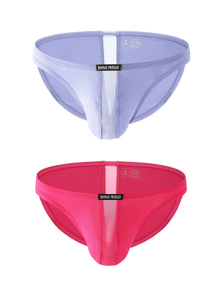2 Pack Men's Solid Sexy Low-Rise Briefs | dmunderwear detail image 7