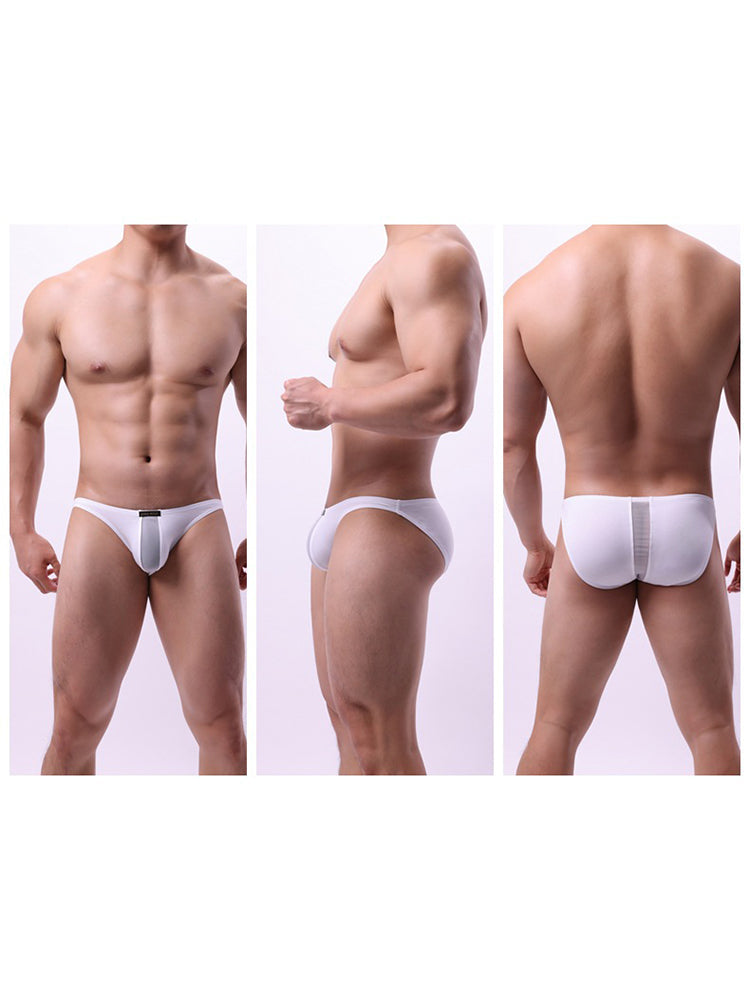 2 Pack Men's Solid Sexy Low-Rise Briefs | dmunderwear detail image 8