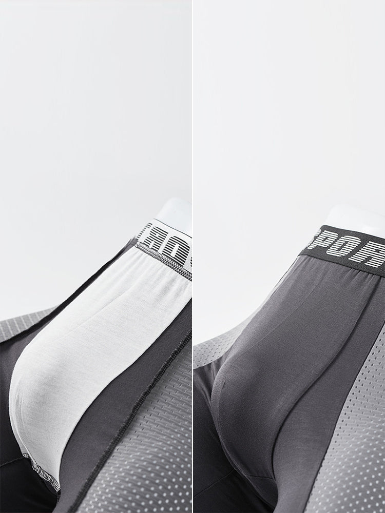 2 Pack Men's Sports Anti-friction Mesh Boxer Briefs | dmunderwear detail image 7