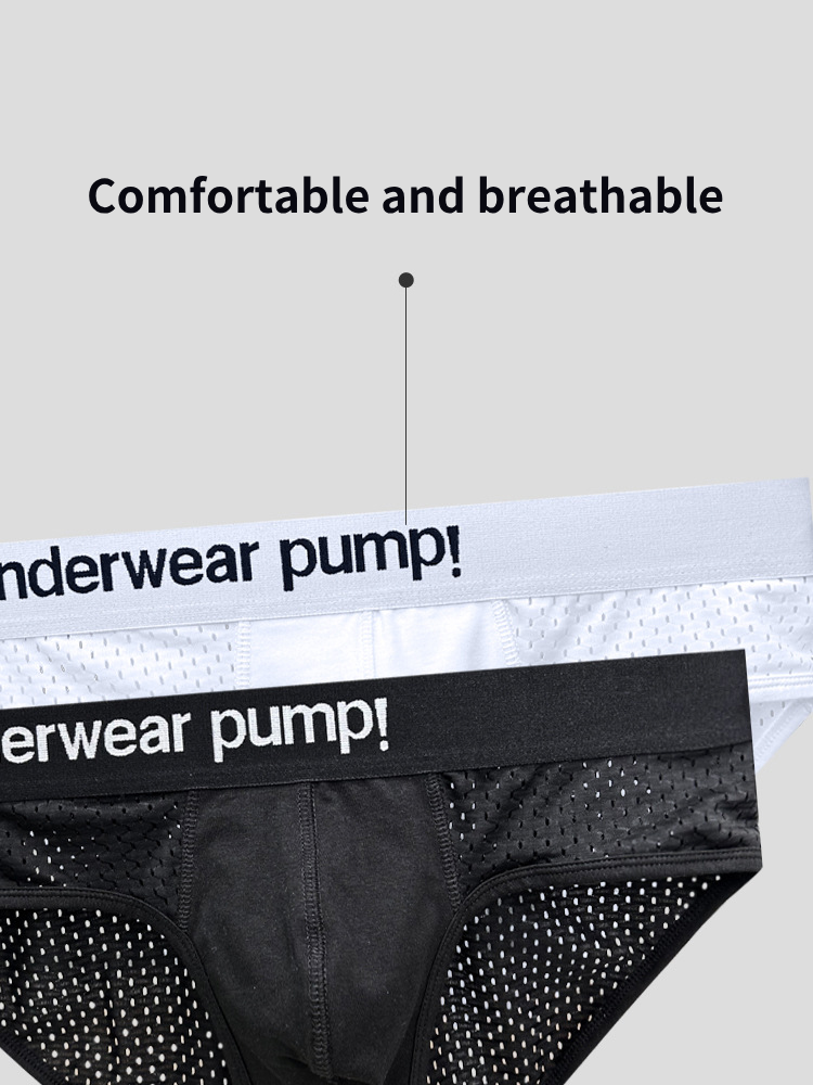 2-pack Men's Sports Mesh Breathable Briefs | dmunderwear detail image 10