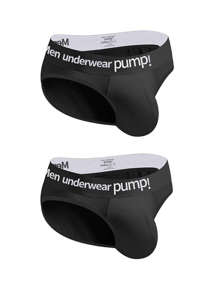 2-pack Men's Sports Mesh Breathable Briefs | dmunderwear detail image 14