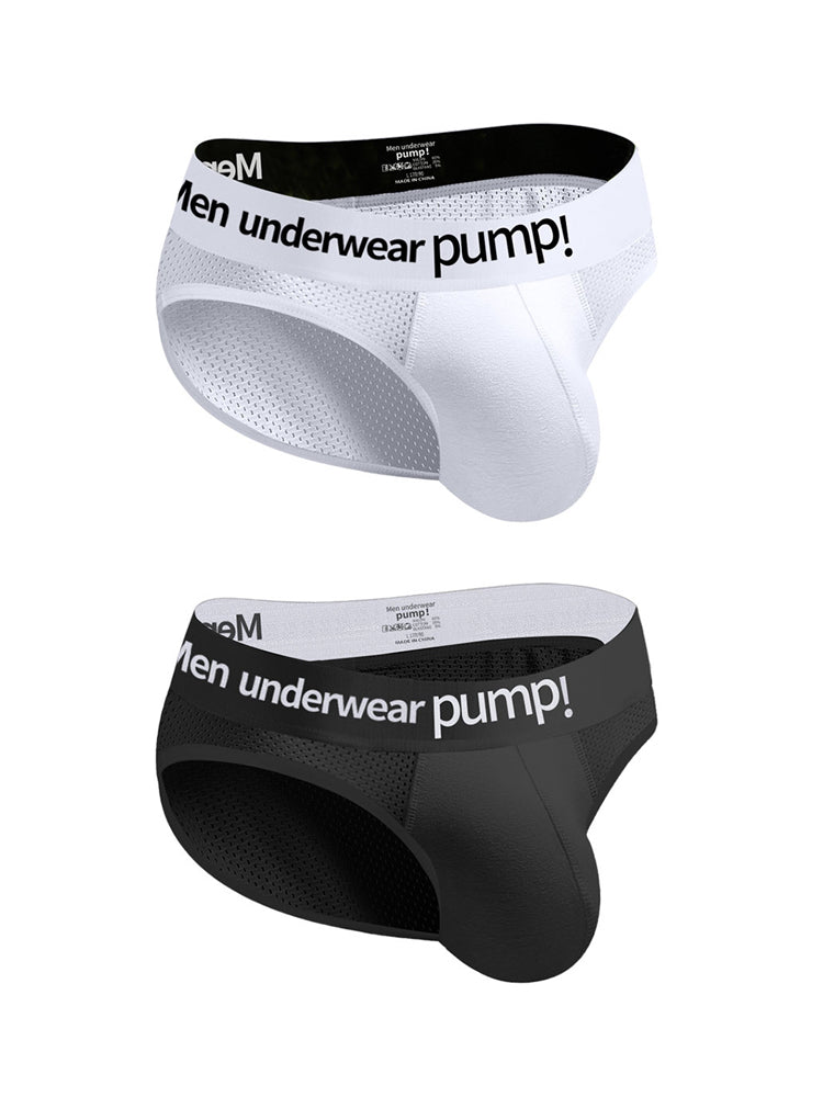 2-pack Men's Sports Mesh Breathable Briefs | dmunderwear detail image 2