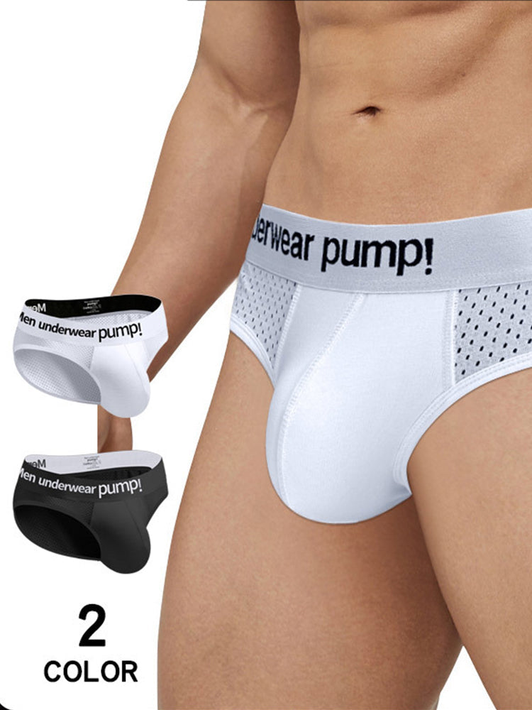 2-pack Men's Sports Mesh Breathable Briefs | dmunderwear detail image 3