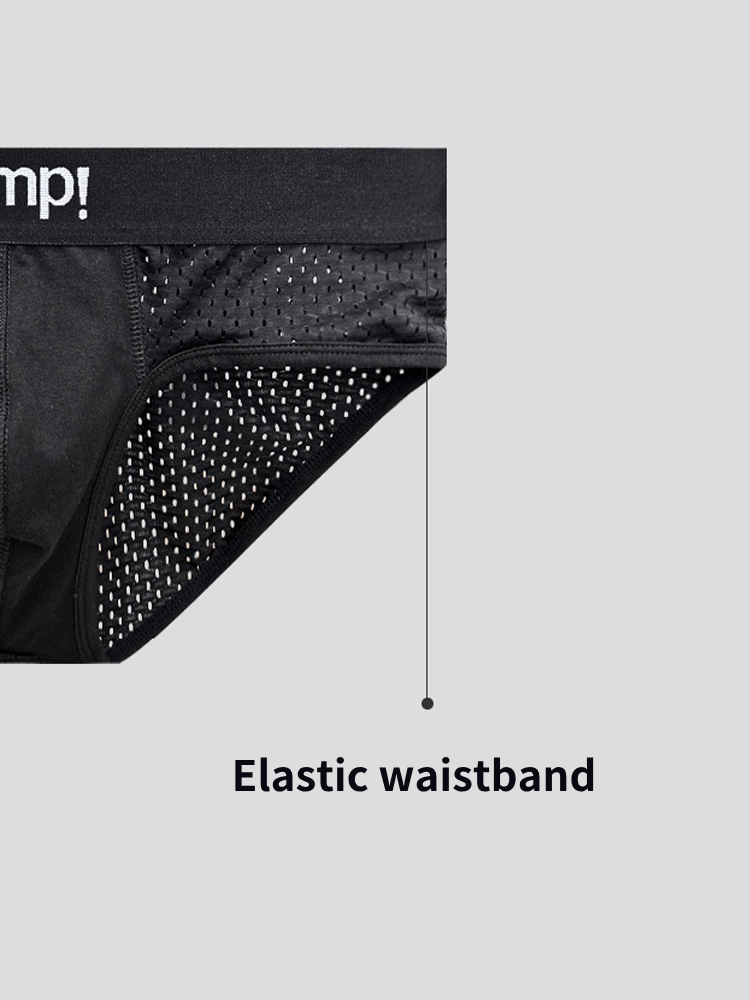 2-pack Men's Sports Mesh Breathable Briefs | dmunderwear detail image 6
