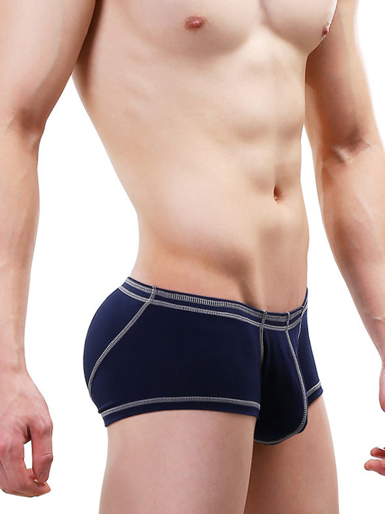 2 Pack Men's Sporty Breathable U Convex Pouch Trunks | dmunderwear detail image 18