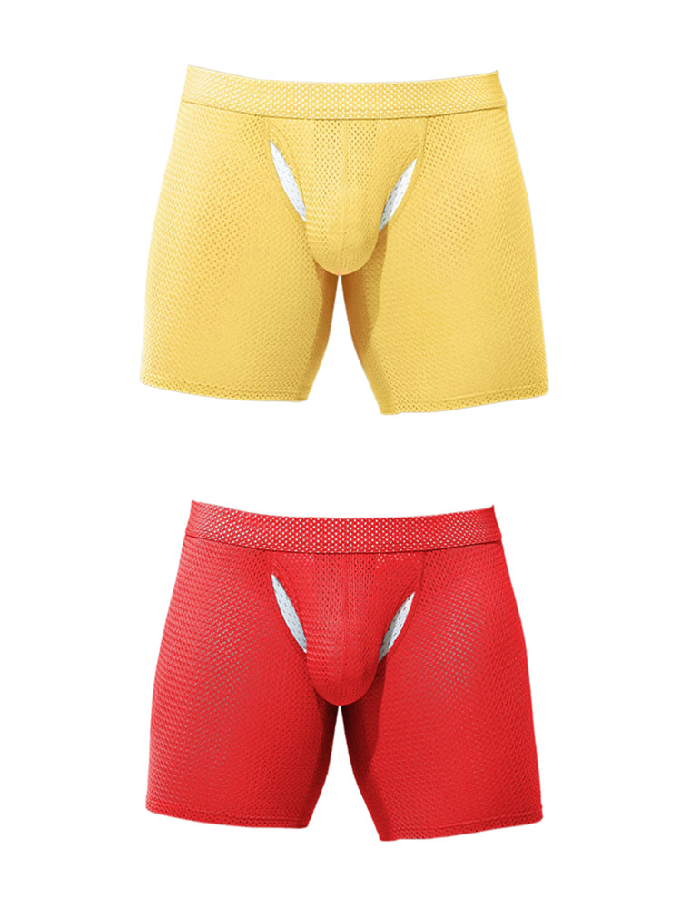 2 Pack Men's Sporty Cut Anti-Chafing Breathable Stretch Fit Midway Briefs | dmunderwear detail image 12
