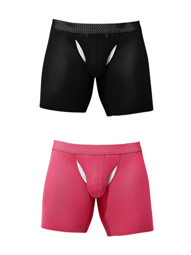 2 Pack Men's Sporty Cut Anti-Chafing Breathable Stretch Fit Midway Briefs | dmunderwear detail image 17