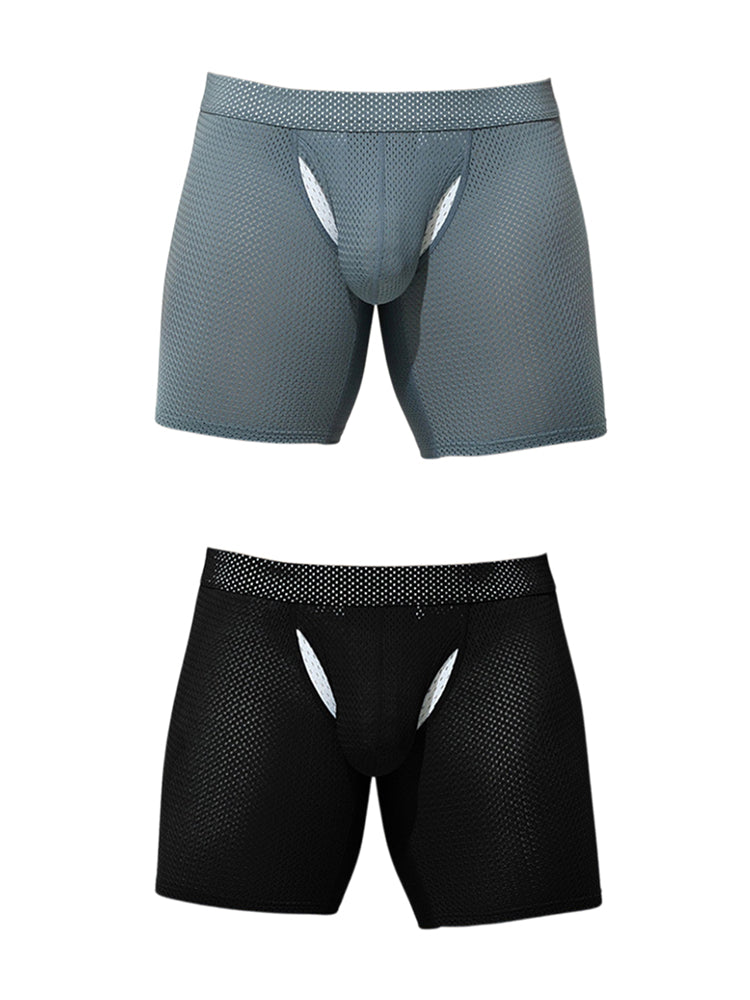 2 Pack Men's Sporty Cut Anti-Chafing Breathable Stretch Fit Midway Briefs | dmunderwear detail image 2