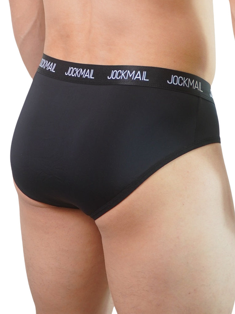 2 Pack Men's Sporty Letter Print Supportive Low-Rise Ice Silk Skin-Friendly Bikini | dmunderwear detail image 13