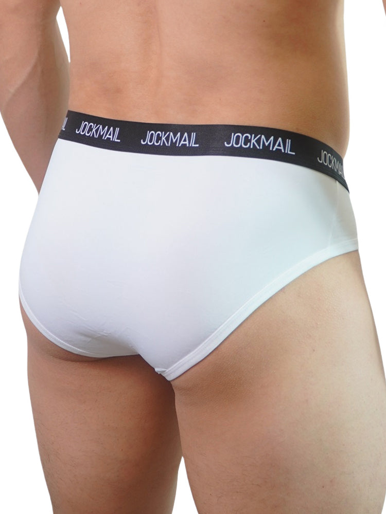 2 Pack Men's Sporty Letter Print Supportive Low-Rise Ice Silk Skin-Friendly Bikini | dmunderwear detail image 18