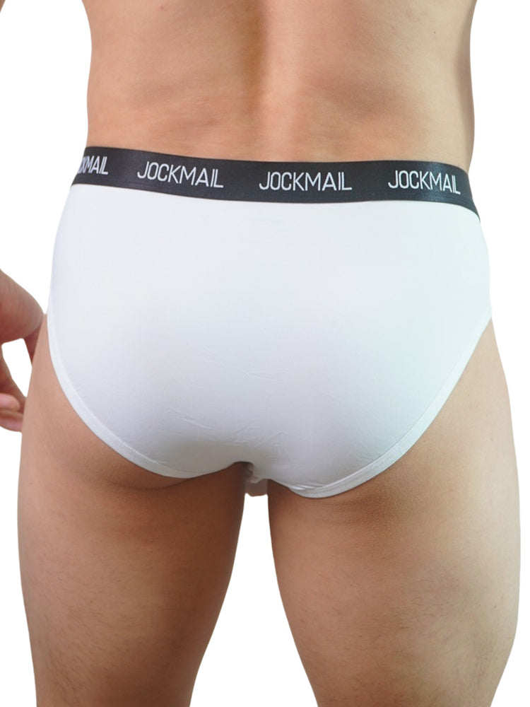 2 Pack Men's Sporty Letter Print Supportive Low-Rise Ice Silk Skin-Friendly Bikini | dmunderwear detail image 19