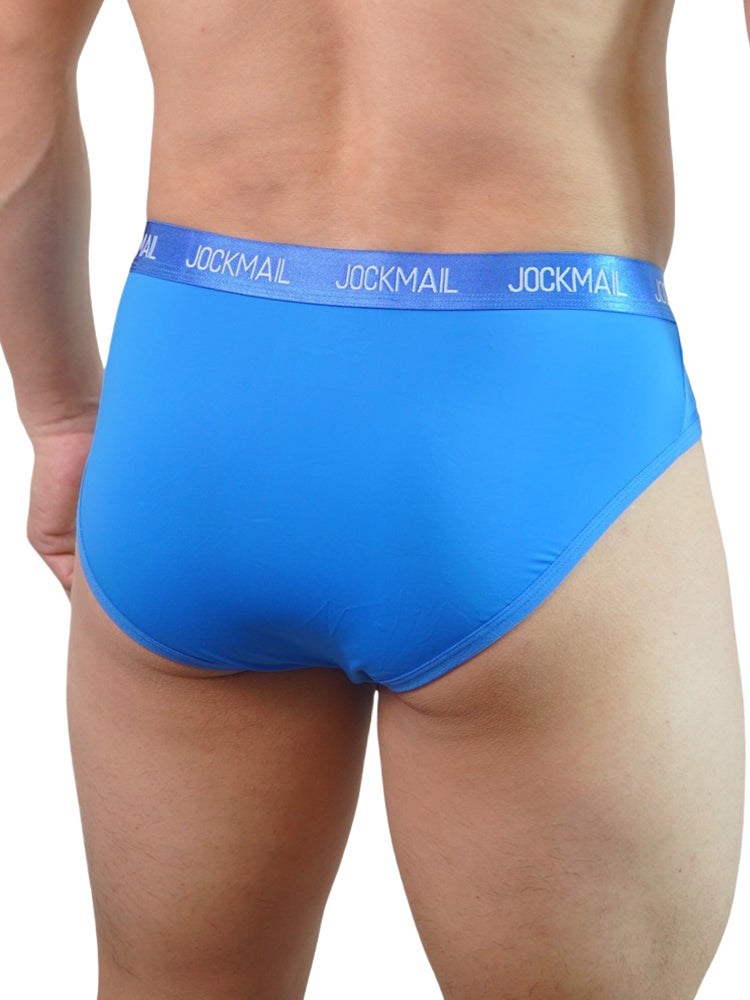 2 Pack Men's Sporty Letter Print Supportive Low-Rise Ice Silk Skin-Friendly Bikini | dmunderwear detail image 8