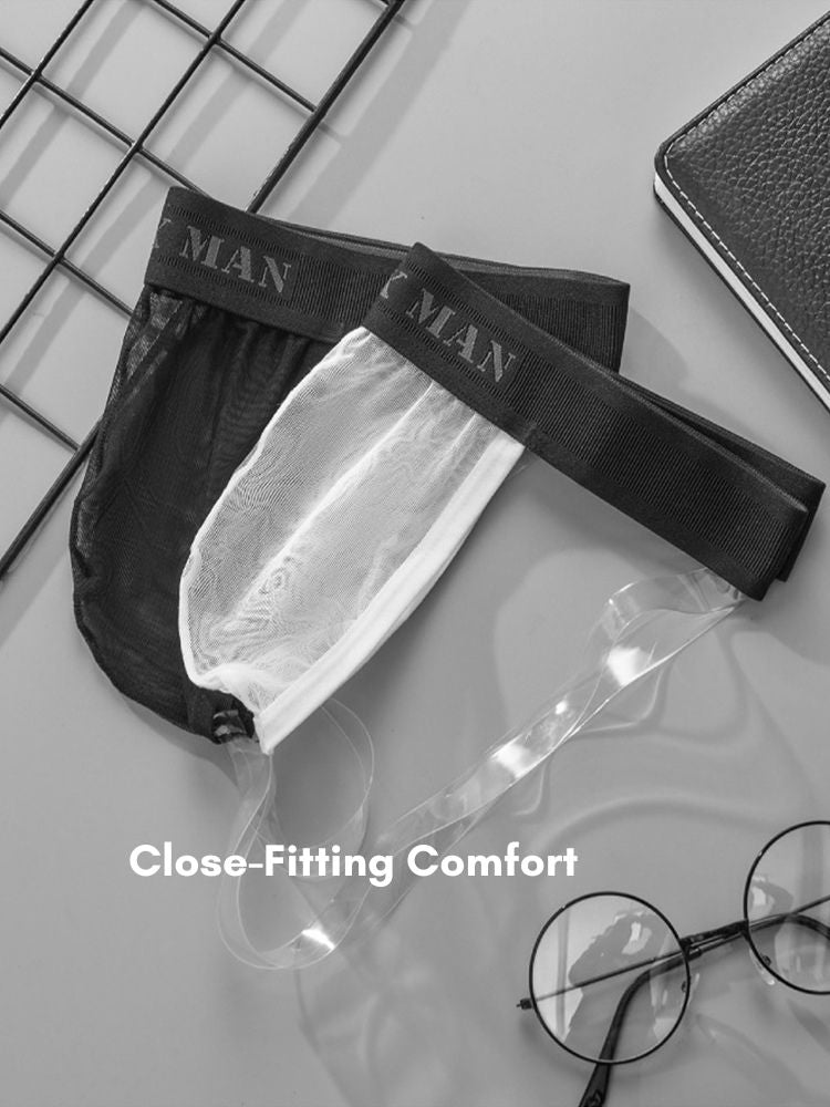 2 Pack Men's Stay-Put Fit Silky Touch Skin-Friendly Chafe-Free Design Jockstrap | dmunderwear detail image 3