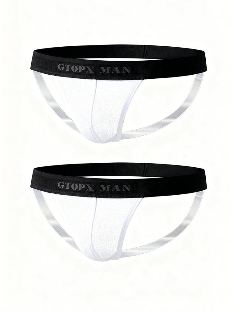 2 Pack Men's Stay-Put Fit Silky Touch Skin-Friendly Chafe-Free Design Jockstrap | dmunderwear detail image 7