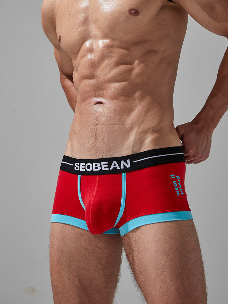 2 Pack Men's Stretch Cotton Breathable Colourway Contrast Trunks | dmunderwear detail image 14