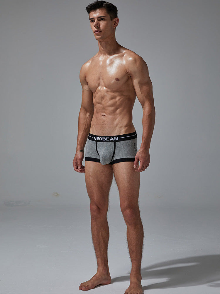 2 Pack Men's Stretch Cotton Breathable Colourway Contrast Trunks | dmunderwear detail image 19