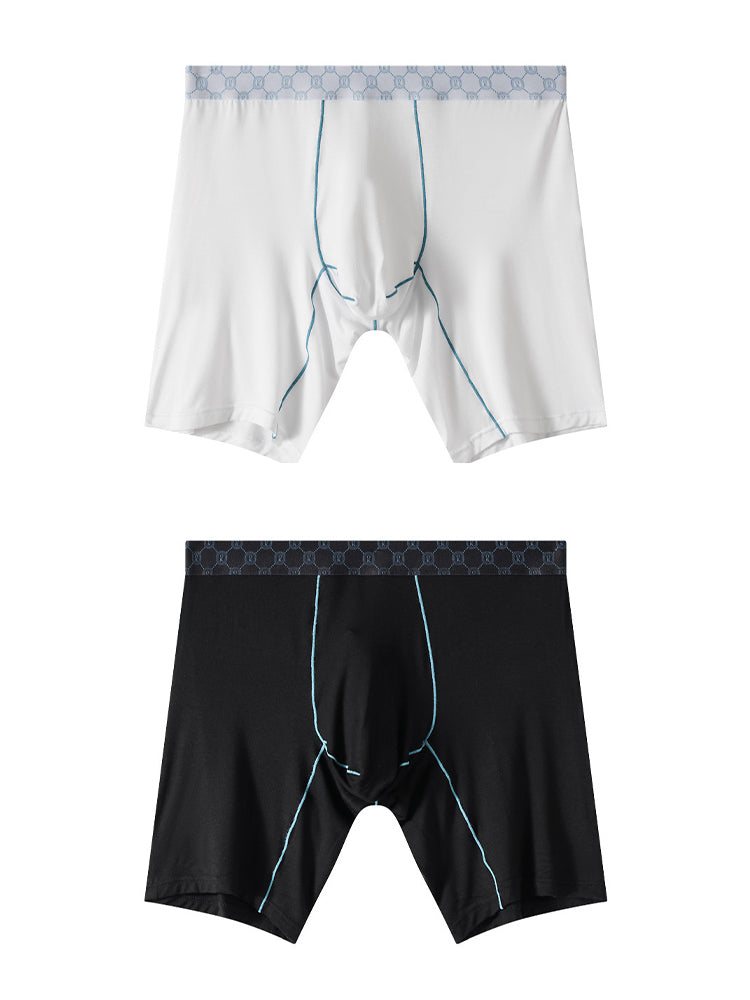 2 Pack Men's Stretch Fabric Full Coverage Anti-Chafing Soft Midway Briefs | dmunderwear detail image 2