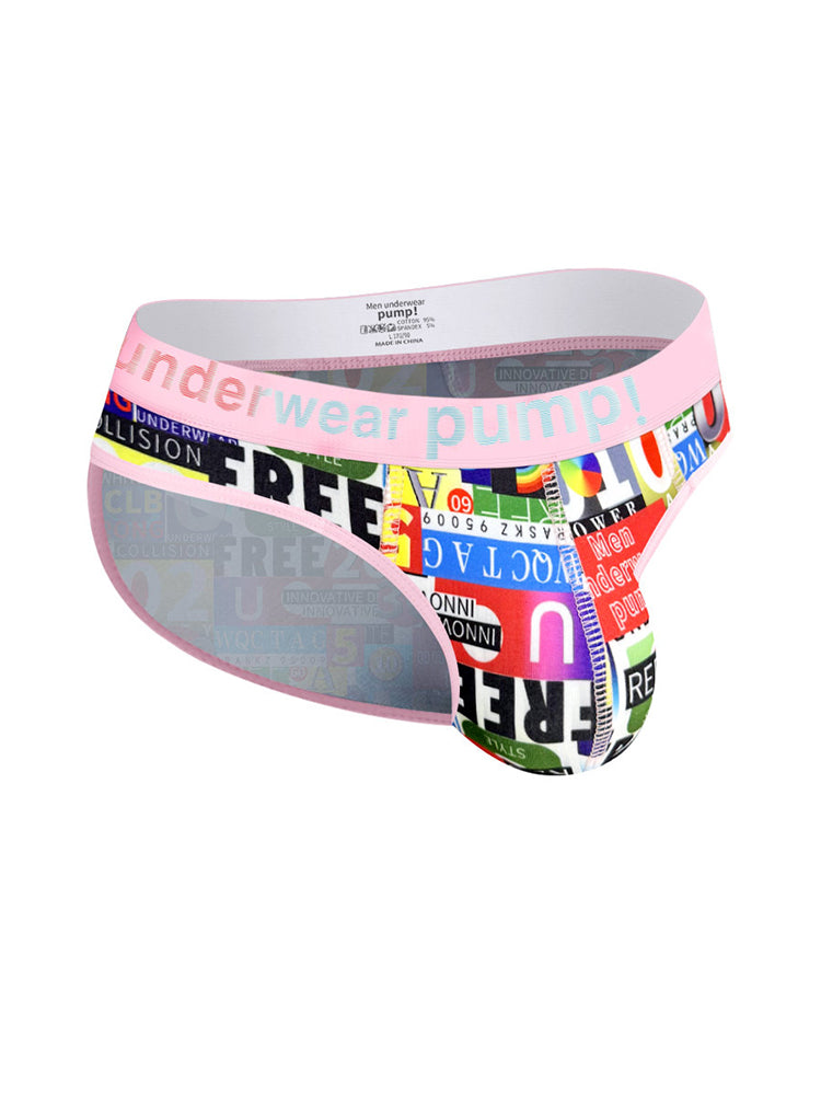 2 Pack Men's Stretch Fit Doodle Print Low-Rise Briefs | dmunderwear