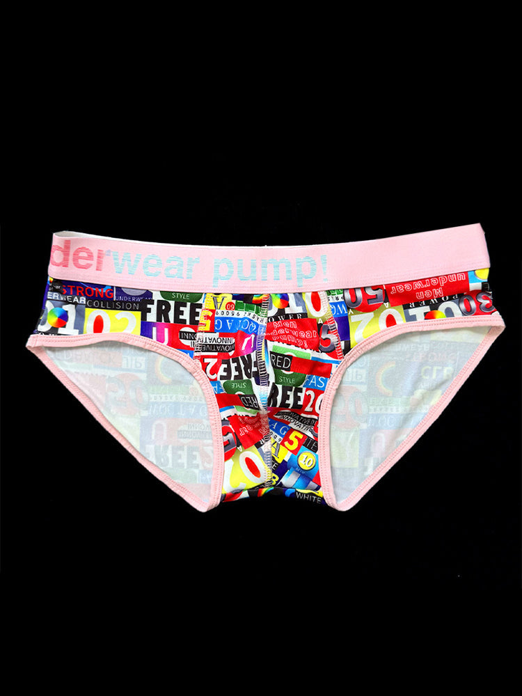 2 Pack Men's Stretch Fit Doodle Print Low-Rise Briefs | dmunderwear detail image 11
