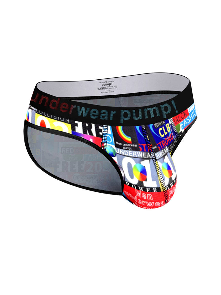 2 Pack Men's Stretch Fit Doodle Print Low-Rise Briefs | dmunderwear detail image 20