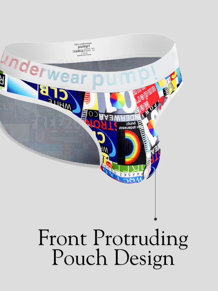 2 Pack Men's Stretch Fit Doodle Print Low-Rise Briefs | dmunderwear detail image 4