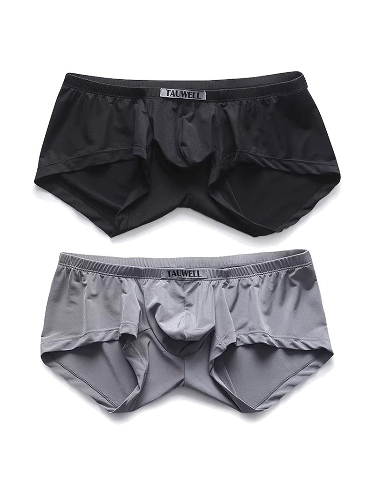 2 Pack Men's Stretch Fit Lightweight & Airy Solid Color Premium Comfy Trunks | dmunderwear detail image 2