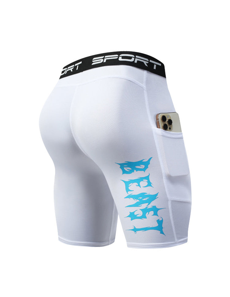 2 Pack Men's Stretch Fit Side Pocket Mid-Rise Breathable Activewear Tights | dmunderwear detail image 12