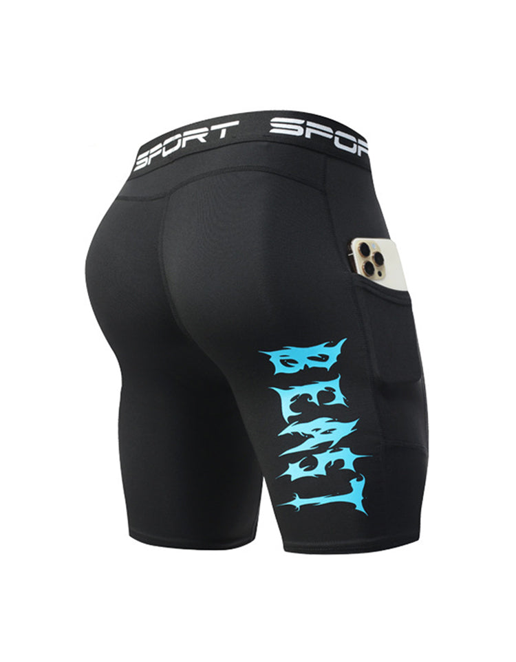 2 Pack Men's Stretch Fit Side Pocket Mid-Rise Breathable Activewear Tights | dmunderwear detail image 14