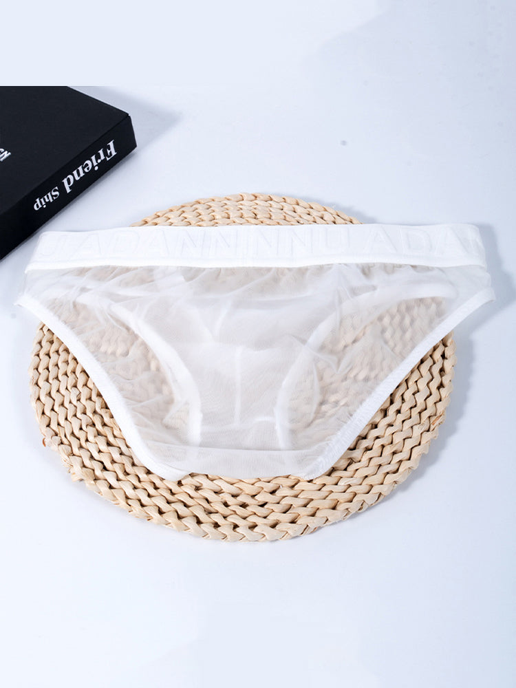 2 Pack Men's Stretch Solid Color Sexy Crotch Single-Layer Briefs | dmunderwear detail image 10